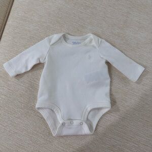 Ralph Lauren White Long-Sleeve Bodysuit Essential